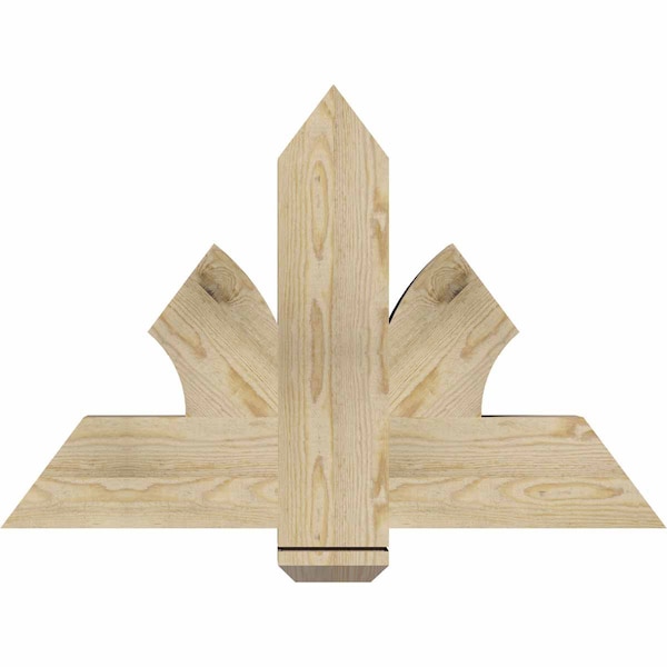 Ekena Millwork Redmond Rough Sawn Timber Gable Bracket, Douglas Fir, 36"W x 24"H x 4"D x 6"F, 16/12 Pitch GBW036X24X0406RED00RDF - main